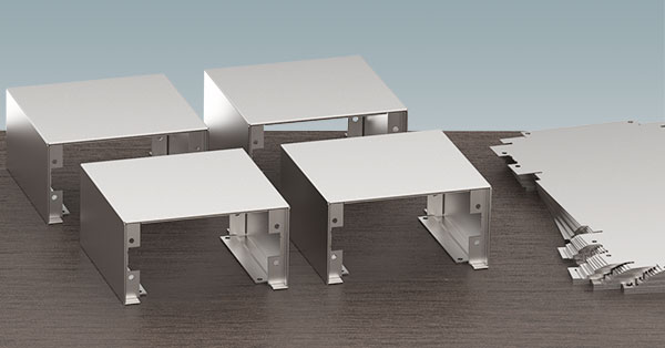 Gefertigte Gehäuse aus Aluminium- oder Stahlblech