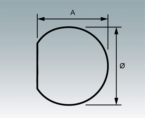 M0000806 Ausschnitt, einseitig abgeflacht